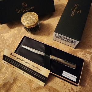 Scriveiner Chrome Fountain Pen - Medium Nib